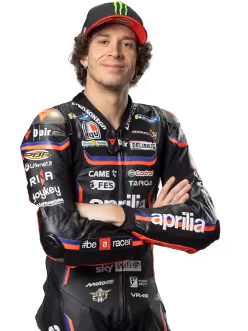 Marco Bezzecchi's racing helmet