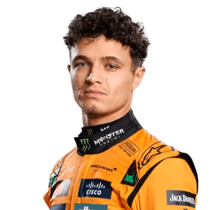 Lando Norris's racing helmet
