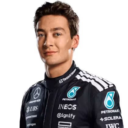 George Russell's racing helmet