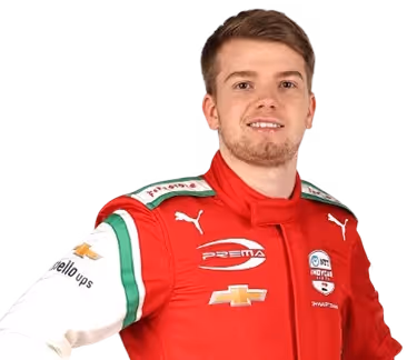 Robert Shwartzman's racing helmet